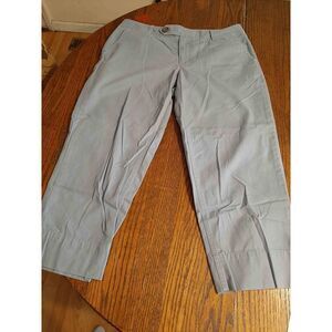 Size 12 Covington Dress Casual Cropped Pants Slacks Trousers Light Blue Capris